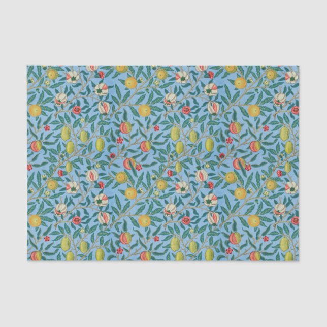 Pomegranate William Morris original blue Tissue Pa Paper (Front)