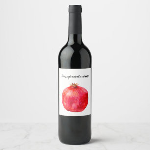 Pomegranate wine label. label