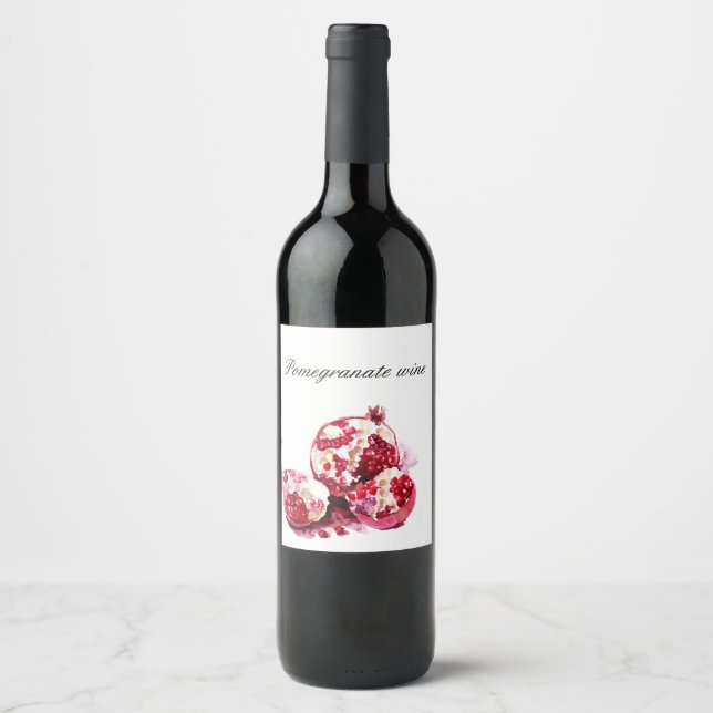 Pomegranate wine label. label (Front)