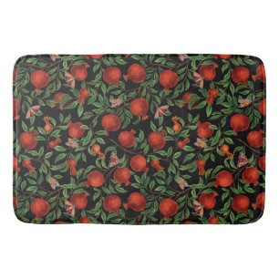 Pomegranates and Bella Moths Bath Mat