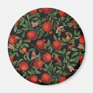 Pomegranates and Bella Moths  Magnet
