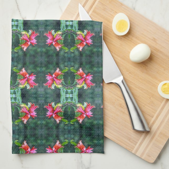 Pomegranates Growing Tea Towel (Quarter Fold)