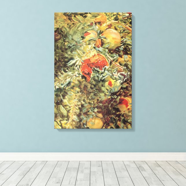 Pomegranates II by John Singer Sargent Canvas Print (Insitu(Wood Floor))