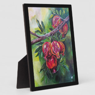 Pomegranates of the Autumn Harvest by Alfred Fox Plaque