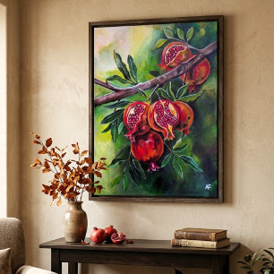 Pomegranates of the Autumn Harvest by Alfred Fox Poster