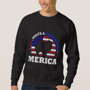 Pomeranian 4th Of July American Flag Sweatshirt