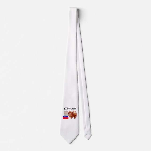 Pomeranian Back to School Tie (Front)