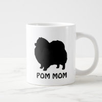 Pomeranian Black Dog Silhouettes with Custom Text