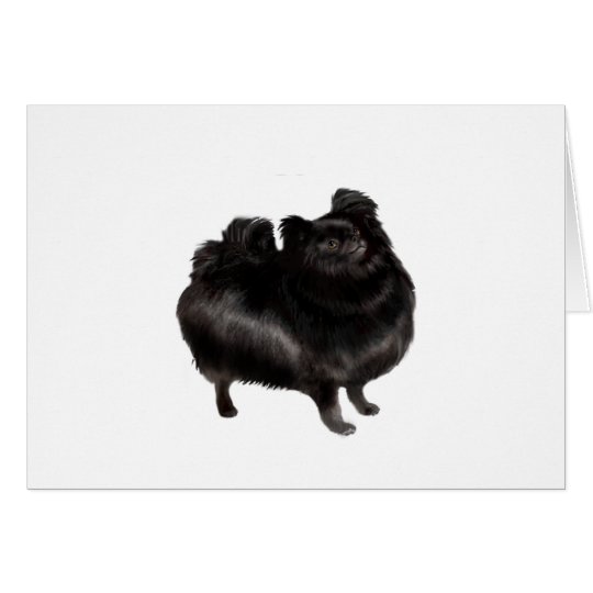 Pomeranian - black (stand) card