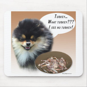 Pomeranian (blktan) Turkey Mouse Mat
