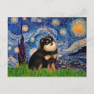 Pomeranian (BT) - Starry Night Postcard