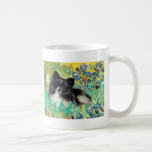 Pomeranian (BW) - Irises Coffee Mug