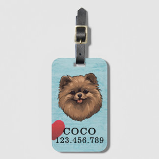 Pomeranian Cartoon | Luggage Tag