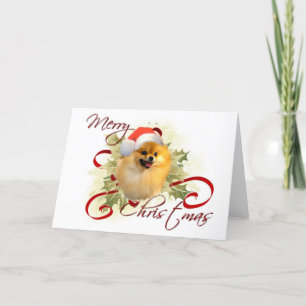 Pomeranian Christmas Card
