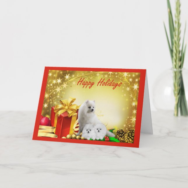 Pomeranian  Christmas Card Gifts (Front)