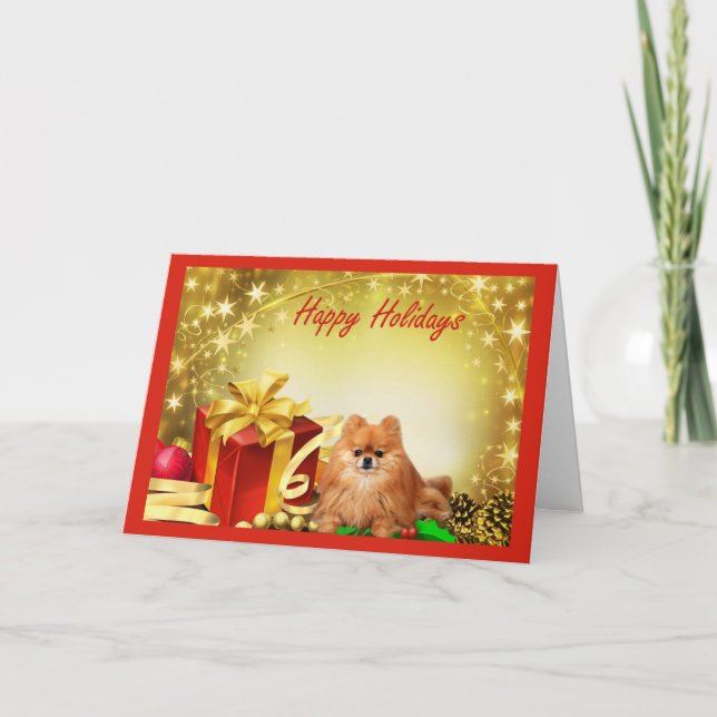 Pomeranian  Christmas Card Gifts (Front)
