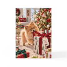 Pomeranian Christmas Card Pom Holiday Card