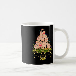 Pomeranian Christmas Dog Tree Lights Holiday Pomer Coffee Mug