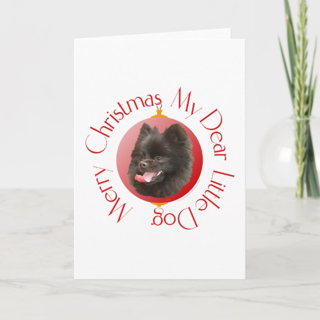 Pomeranian Christmas Holiday Card (Front)