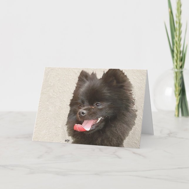 Pomeranian Christmas Holiday Card (Front)
