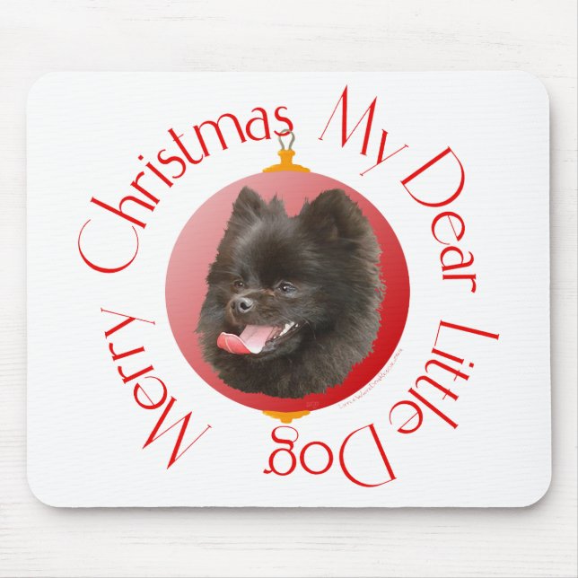 Pomeranian Christmas Mouse Mat (Front)