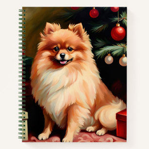 Pomeranian Christmas Notebook