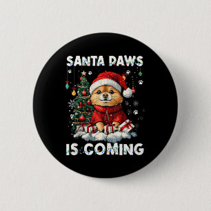 Pomeranian Christmas Tree Decorations Dog Lover Xm 6 Cm Round Badge