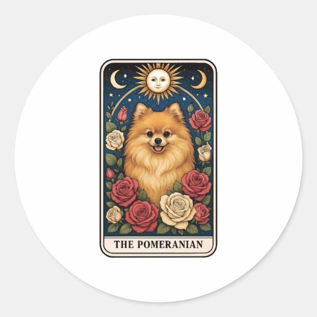 Pomeranian Classic Round Sticker (Front)