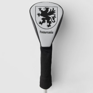 Pomeranian Coat of Arms Black and White Heraldic Golf Head Cover