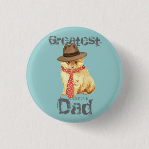 Pomeranian Dad 3 Cm Round Badge