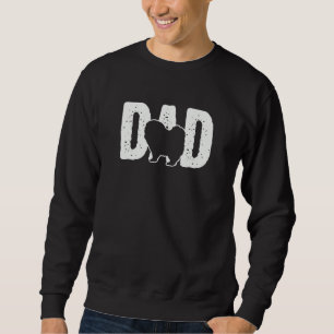 Pomeranian Dad Father Silhouette Dog Sweatshirt