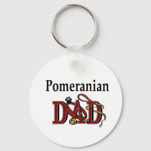 Pomeranian Dad Gifts Key Ring