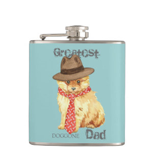 Pomeranian Dad Hip Flask