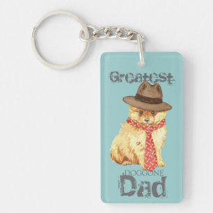 Pomeranian Dad Key Ring