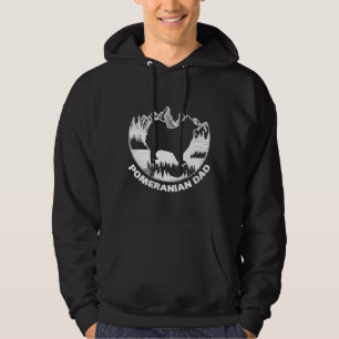 Pomeranian Dad Papa Daddy Pom Father Hoodie