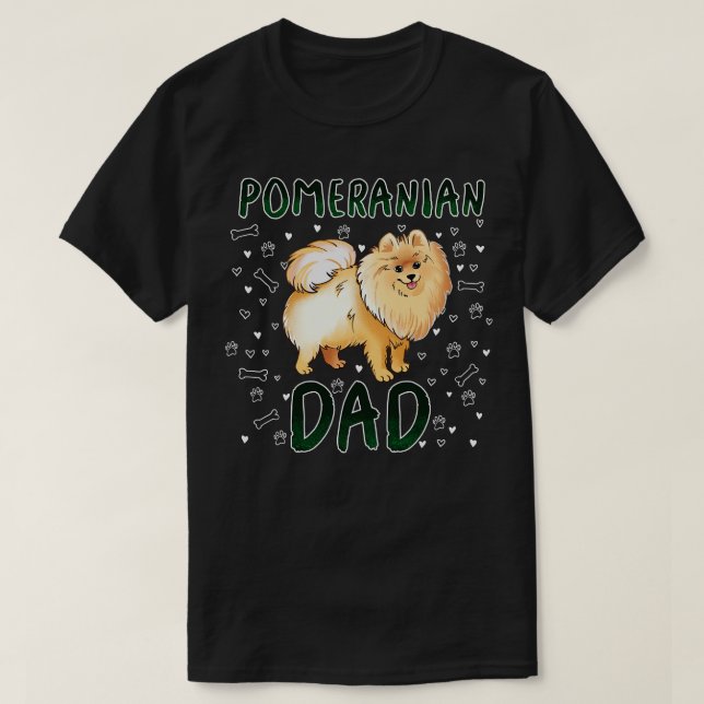 Pomeranian Dad T-Shirt (Design Front)
