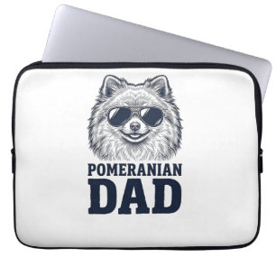 Pomeranian Dad Vintage Engraving Dog Lover Design_ Laptop Sleeve