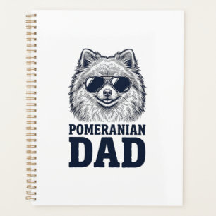 Pomeranian Dad Vintage Engraving Dog Lover Design_ Planner