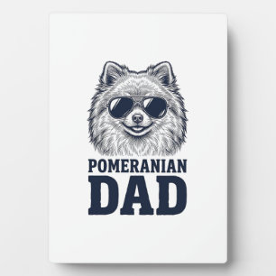 Pomeranian Dad Vintage Engraving Dog Lover Design_ Plaque