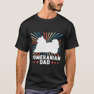 Pomeranian Dad Vintage Pomeranian Dog Owner T-Shirt