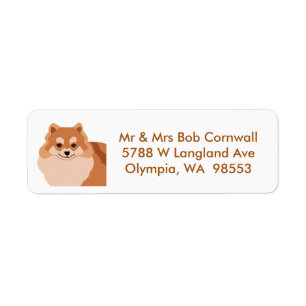 Pomeranian dog address label