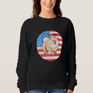 Pomeranian Dog American Flag Patriotic Pom Dog Own Sweatshirt