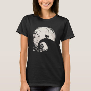 Pomeranian Dog And Moon Howl In Forest Dog T-Shirt