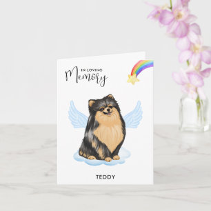 Pomeranian Dog Angel Pet Loss Memorial Sympathy Card