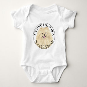 Pomeranian Dog Baby Bodysuit