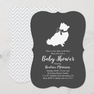 Pomeranian Dog Baby Shower Gender Neutral Invitation