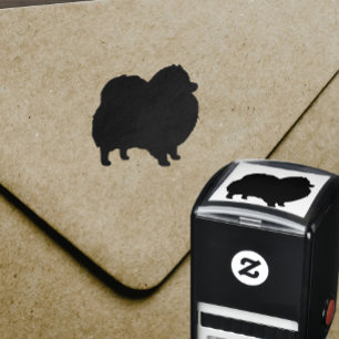 Pomeranian Dog Breed Silhouette Self-inking Stamp