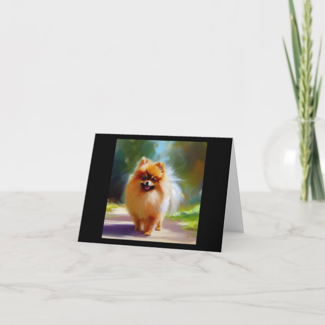 Pomeranian Dog Card (Front)