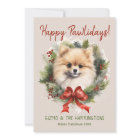 Pomeranian Dog Christmas Happy Pawlidays Howlidays