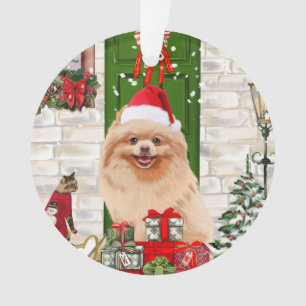 Pomeranian Dog Christmas Ornament